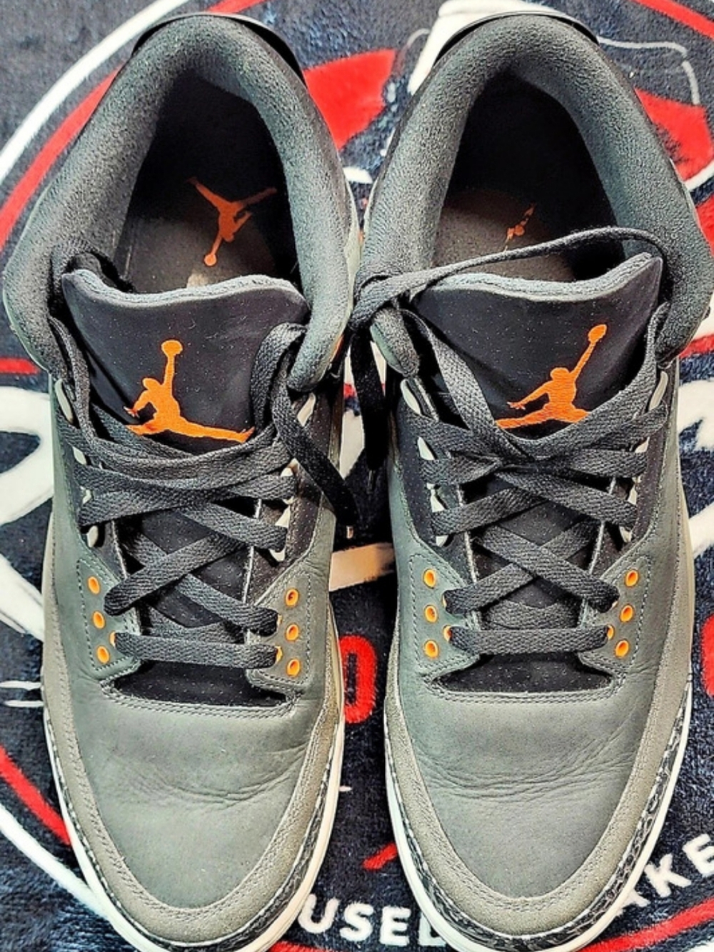 Jordan Air Jordan 3 Retro Sneakers Gray & Black US 14